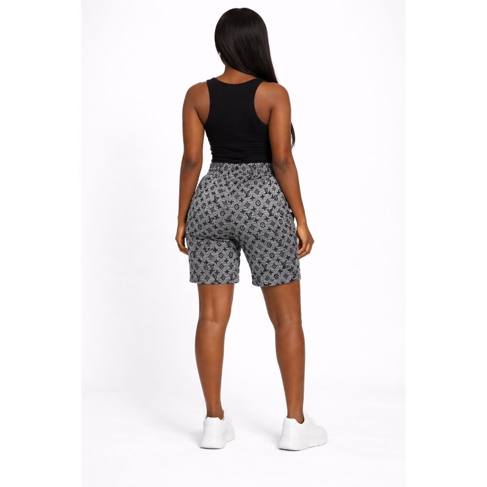 Unisex Patterned Drawstring Casual Shorts